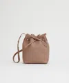 Mansur Gavriel Soft Leather Mini Bucket Bag In Biscotto