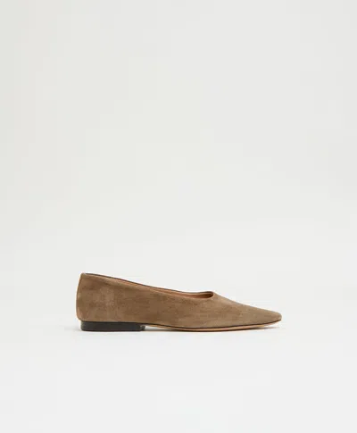 Mansur Gavriel Soft Point Flat In Animal Print