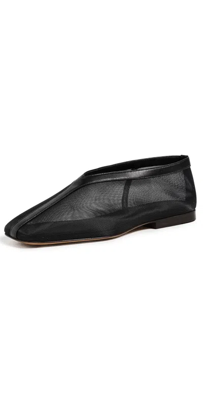 Mansur Gavriel Square Soft V Flats Black