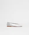 Mansur Gavriel Dream Woman Ballet Flats Silver Size 8 Leather In Gray