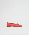 Mansur Gavriel Square Toe Ballerina In Red