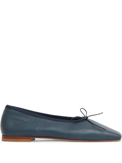 Mansur Gavriel Square Toe Ballerina Shoes In Blue