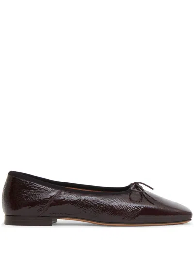 Mansur Gavriel Square Toe Ballerina Shoes In Purple