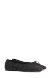Mansur Gavriel Square Toe Ballet Flat In Black