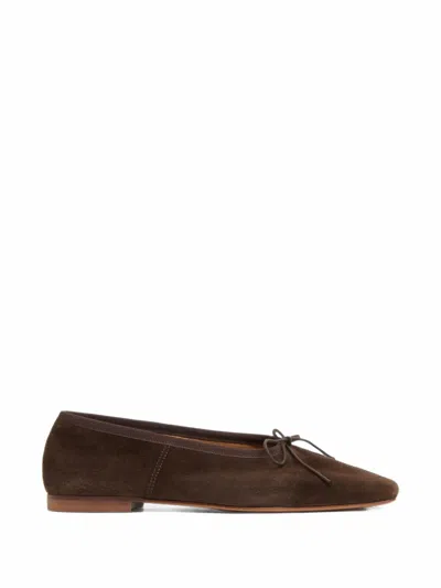 Mansur Gavriel Square-toe Ballet Flats In Brown