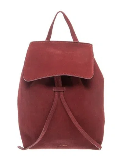 Pre-owned Mansur Gavriel Suede Backpack In Pink