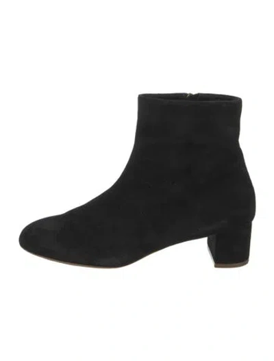 Pre-owned Mansur Gavriel Suede Boots In Black