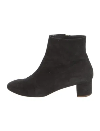Pre-owned Mansur Gavriel Suede Boots In Black