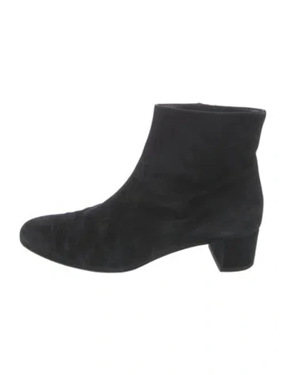 Pre-owned Mansur Gavriel Suede Boots In Black