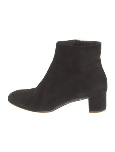 Pre-owned Mansur Gavriel Suede Chelsea Boots In Black