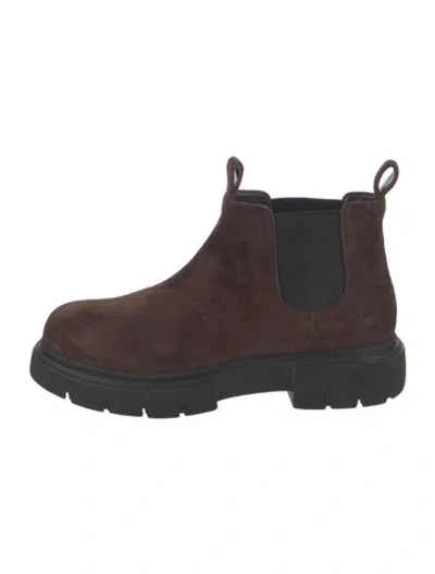 Pre-owned Mansur Gavriel Suede Chelsea Boots In Brown