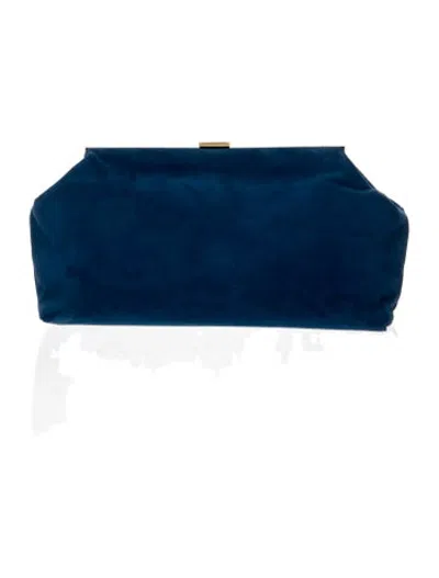 Pre-owned Mansur Gavriel Suede Clutch In Blue