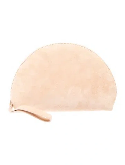 Pre-owned Mansur Gavriel Suede Clutch In Neutrals