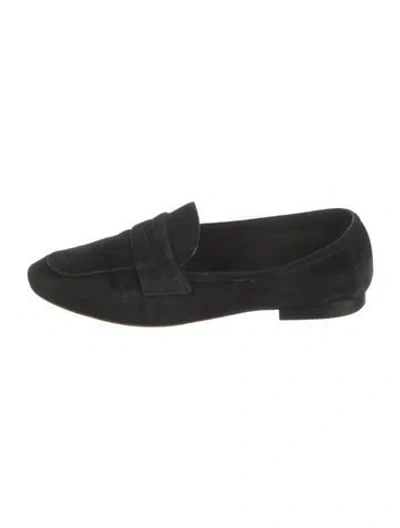 Pre-owned Mansur Gavriel Suede Loafers In Black