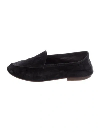 Pre-owned Mansur Gavriel Suede Loafers In Black