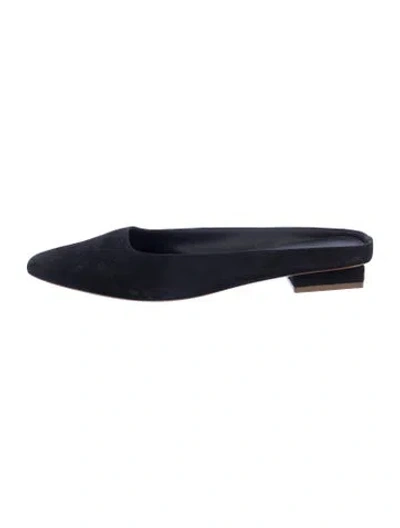 Pre-owned Mansur Gavriel Suede Mules In Blue