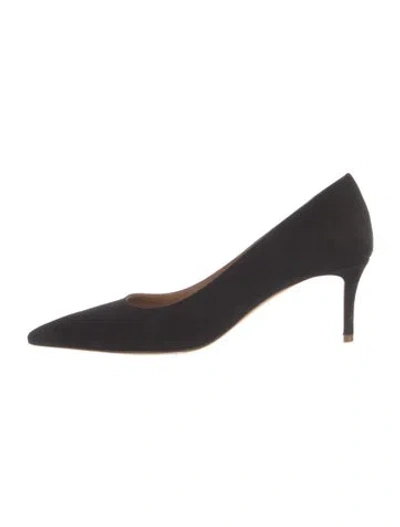 Pre-owned Mansur Gavriel Suede Pumps In Black