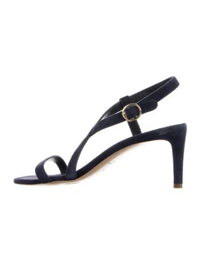 Pre-owned Mansur Gavriel Suede Sandals In Blue