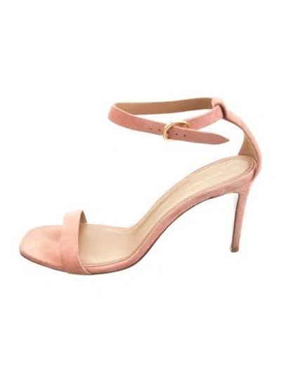Pre-owned Mansur Gavriel Suede Sandals In Pink