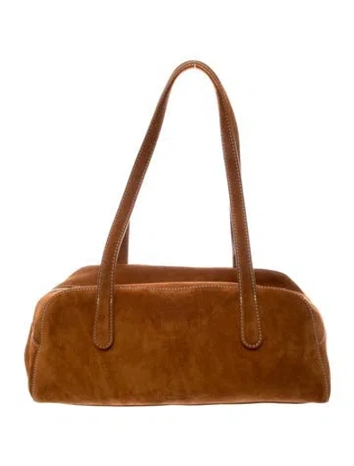 Pre-owned Mansur Gavriel Suede Shoulder Bag In Brown