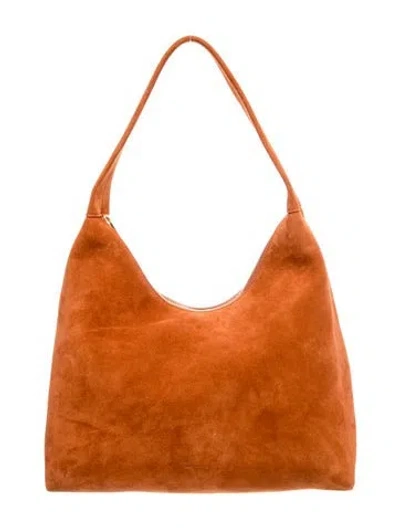 Pre-owned Mansur Gavriel Suede Shoulder Bag In Brown