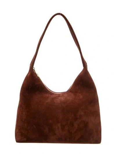 Pre-owned Mansur Gavriel Suede Shoulder Bag In Brown