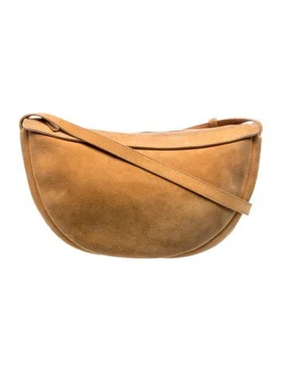 Pre-owned Mansur Gavriel Suede Shoulder Bag In Brown/neutrals