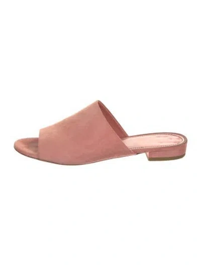 Pre-owned Mansur Gavriel Suede Slides In Pink