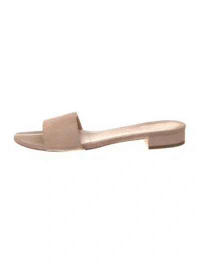 Pre-owned Mansur Gavriel Suede Slides In Pink