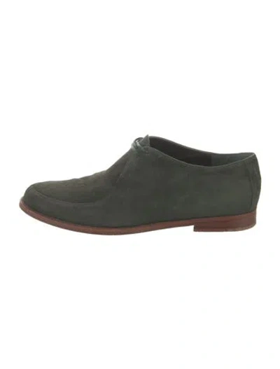 Pre-owned Mansur Gavriel Suede Sneakers In Green