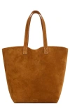 Mansur Gavriel Suede Tote In Brown
