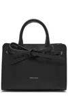 Mansur Gavriel Sun Mini Leather Top Handle Bag In Black