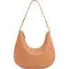 Mansur Gavriel Swing Leather Hobo Bag In Cammello