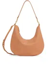 Mansur Gavriel Swing Leather Hobo Bag In Brown