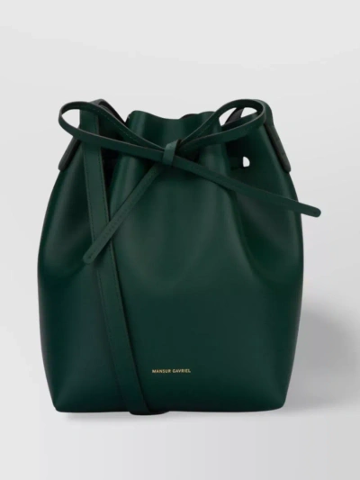 Mansur Gavriel Versatile Strap Bucket Bag In Green