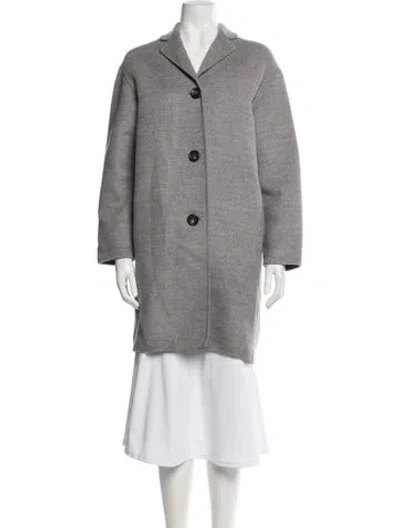 Pre-owned Mansur Gavriel Virgin Wool Coat In Gray
