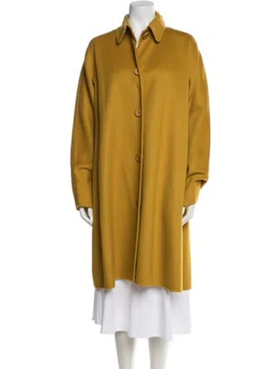 Pre-owned Mansur Gavriel Virgin Wool Coat W/ Tags In Yellow