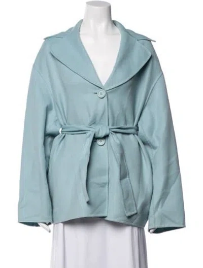 Pre-owned Mansur Gavriel Virgin Wool Jacket In Blue