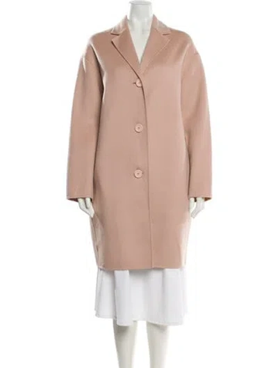 Pre-owned Mansur Gavriel Virgin Wool Peacoat In Pink