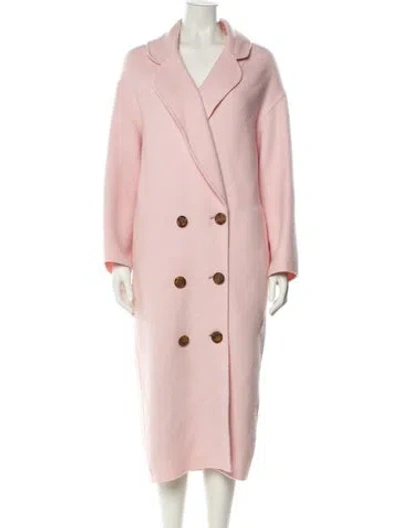 Pre-owned Mansur Gavriel Virgin Wool Trench Coat In Pink