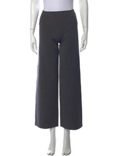 Pre-owned Mansur Gavriel Virgin Wool Wide Leg Pants In Grey