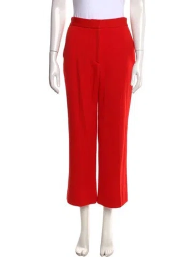 Pre-owned Mansur Gavriel Wide Leg Pants In Red