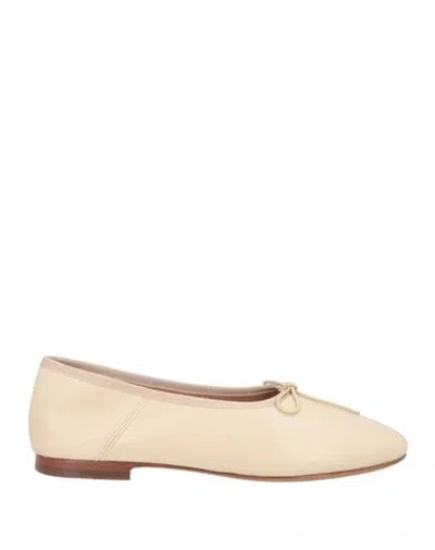 MANSUR GAVRIEL MANSUR GAVRIEL WOMAN BALLET FLATS BEIGE SIZE 8 LEATHER