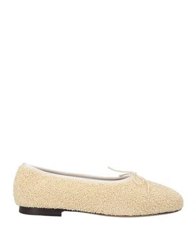MANSUR GAVRIEL MANSUR GAVRIEL WOMAN BALLET FLATS BEIGE SIZE 8 TEXTILE FIBERS