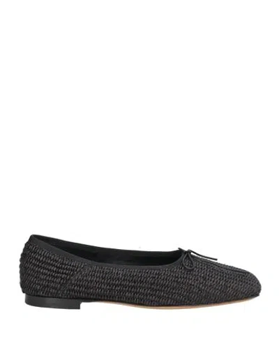 MANSUR GAVRIEL MANSUR GAVRIEL WOMAN BALLET FLATS BLACK SIZE 6.5 TEXTILE FIBERS