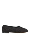 Mansur Gavriel Square Toe Ballet Flat In Black