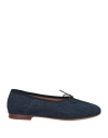 Mansur Gavriel Bow-detail Denim Ballerina Shoes In Blue