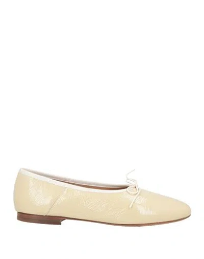 Mansur Gavriel Woman Ballet Flats Cream Size 8 Leather In Neutral