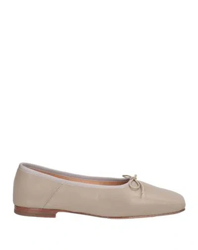 Mansur Gavriel Woman Ballet Flats Grey Size 8 Textile Fibers