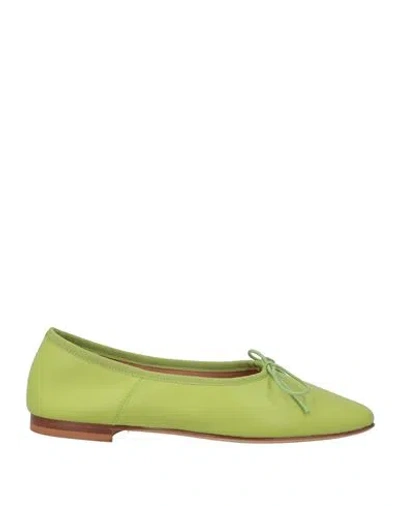 MANSUR GAVRIEL MANSUR GAVRIEL WOMAN BALLET FLATS LIME GREEN SIZE 8 LEATHER